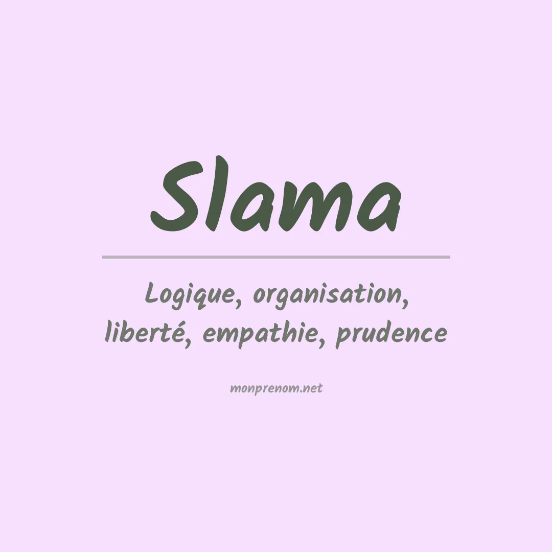 Prénom Slama