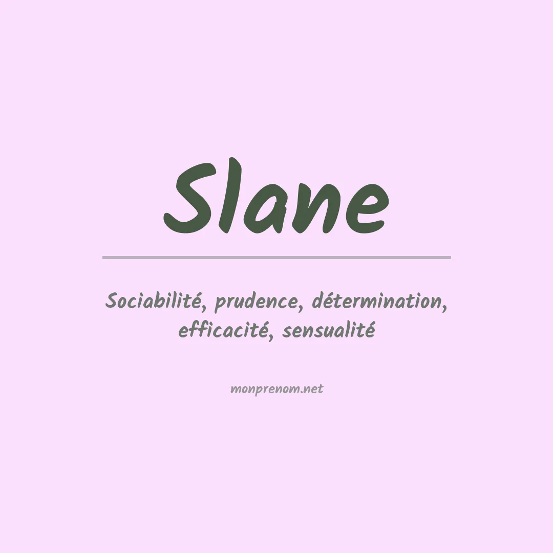 Prénom Slane