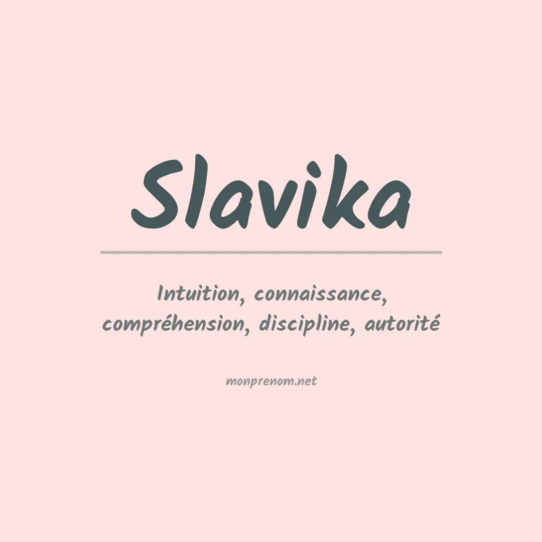 Signification du prénom Slavika