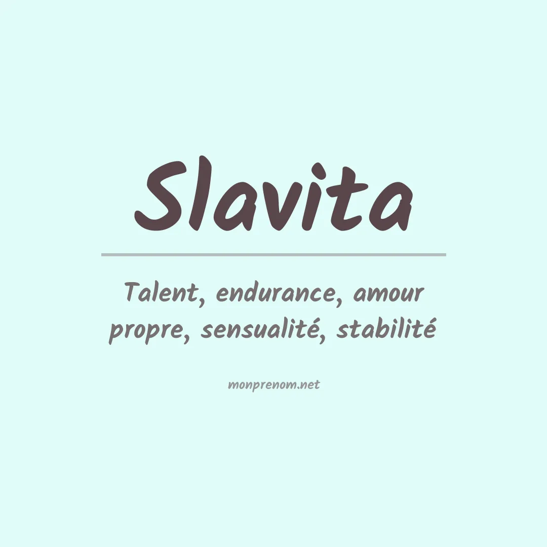 Signification du prénom Slavita