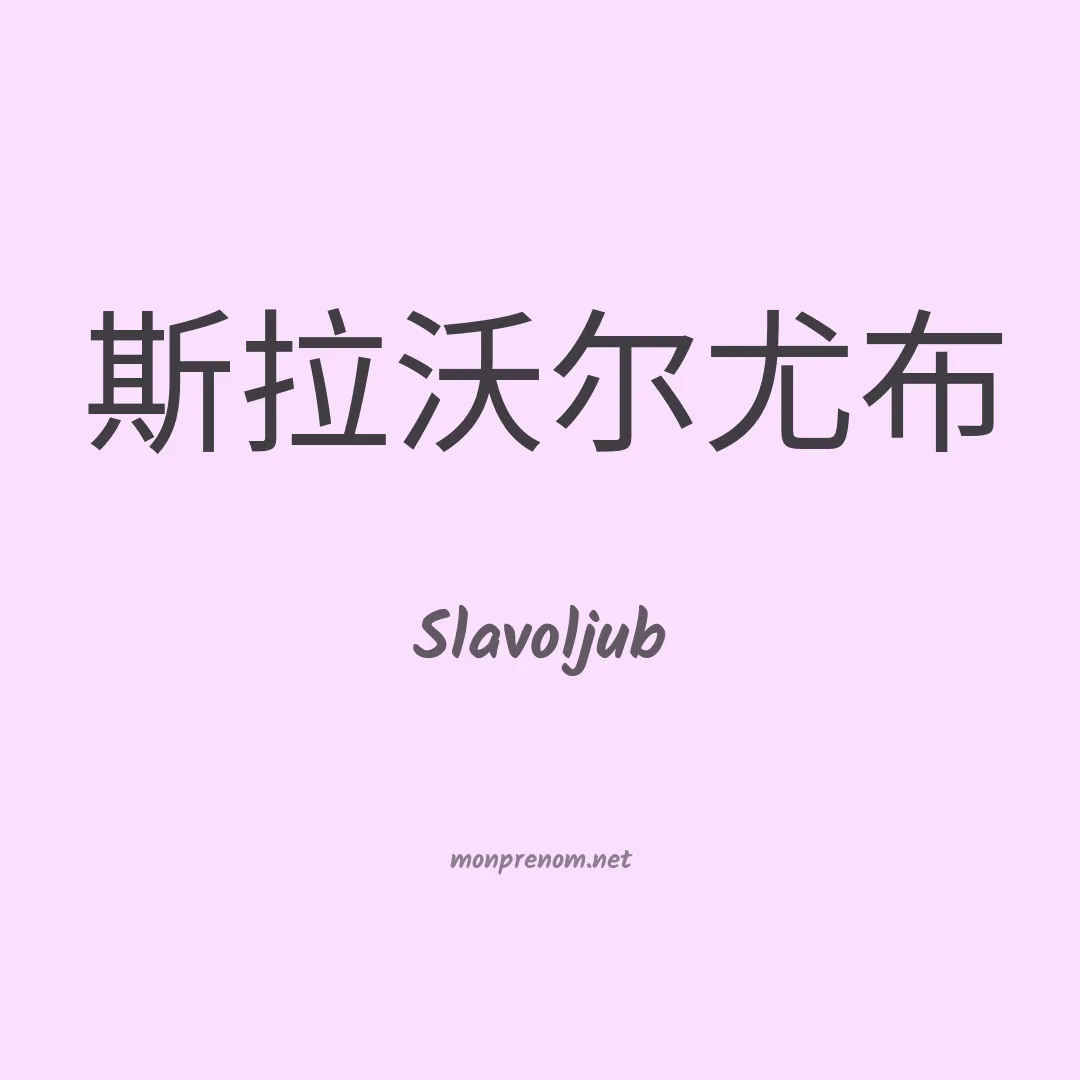 Slavoljub en chinois