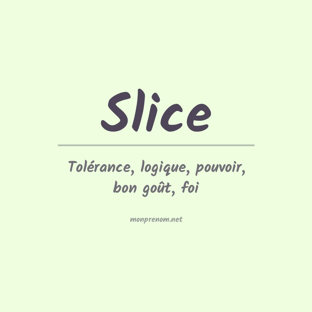 Prénom Slice