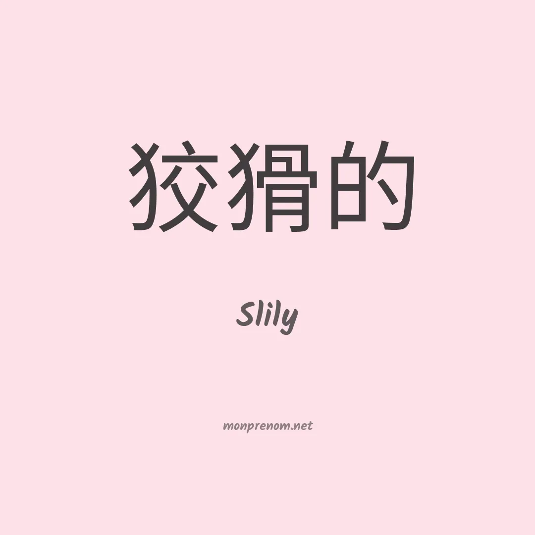 Slily en chinois