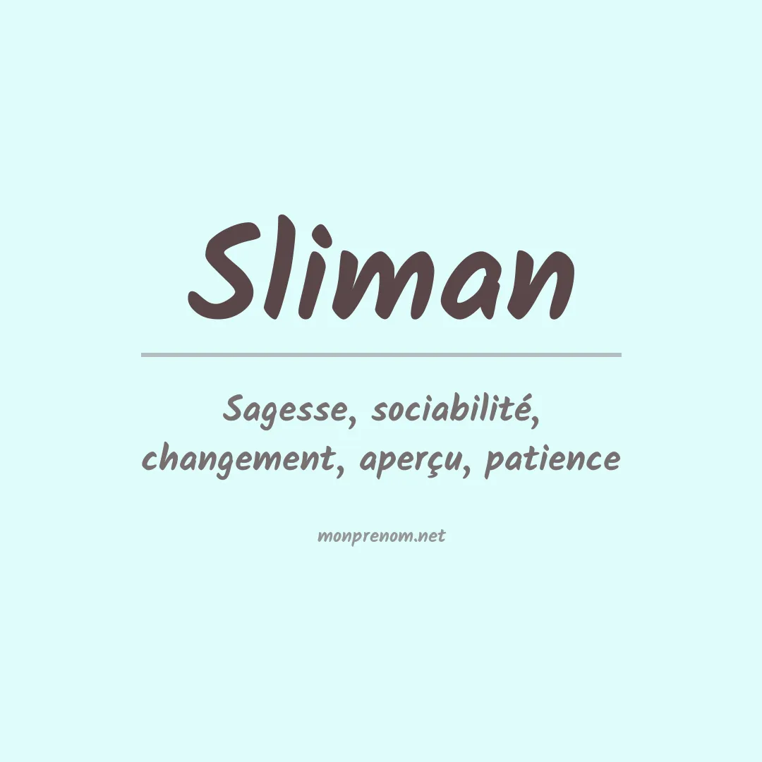 Prénom Sliman