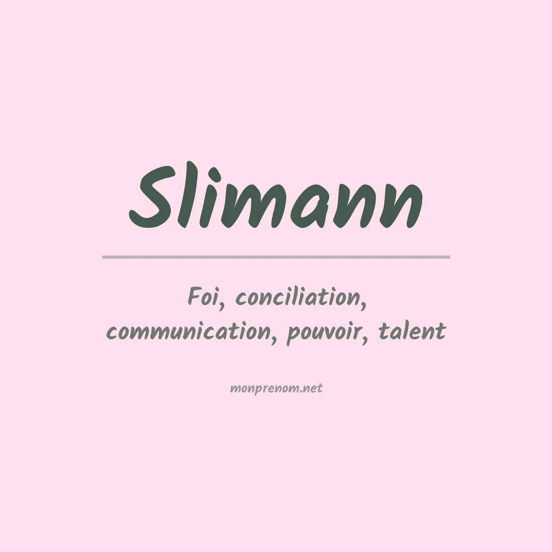 Prénom Slimann