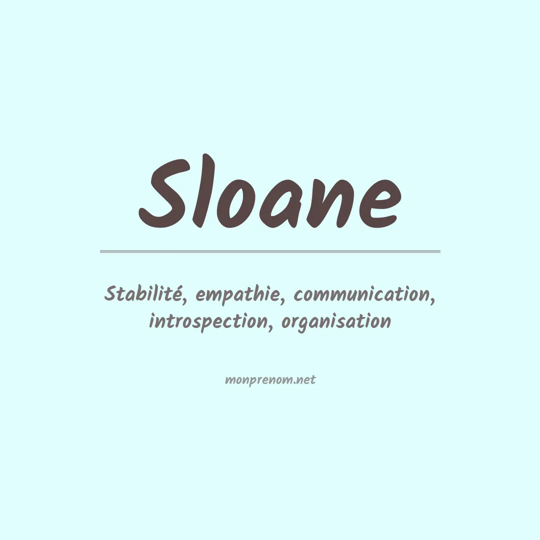 Prénom Sloane