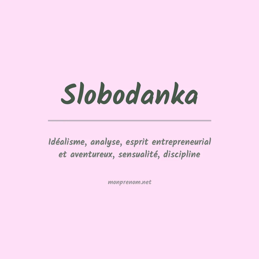 Prénom Slobodanka
