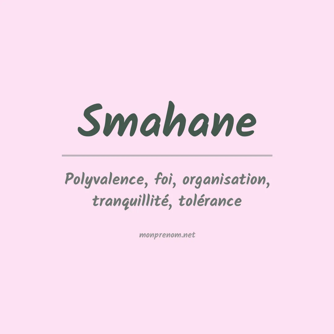 Prénom Smahane