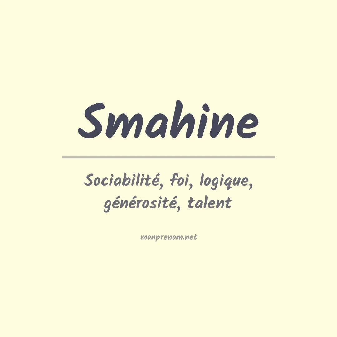 Prénom Smahine