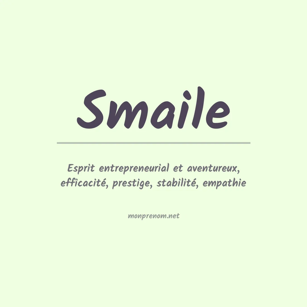 Prénom Smaile