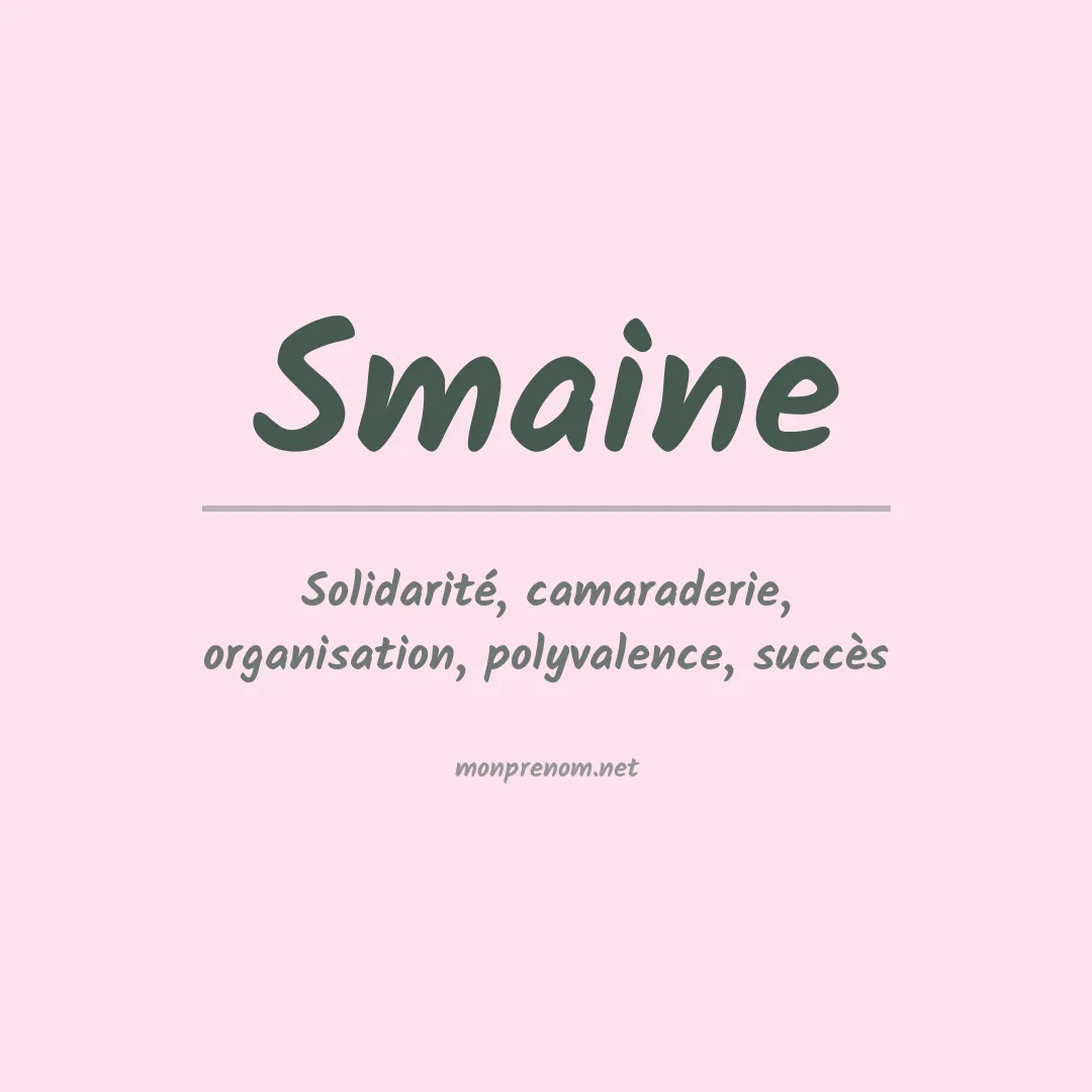 Prénom Smaine