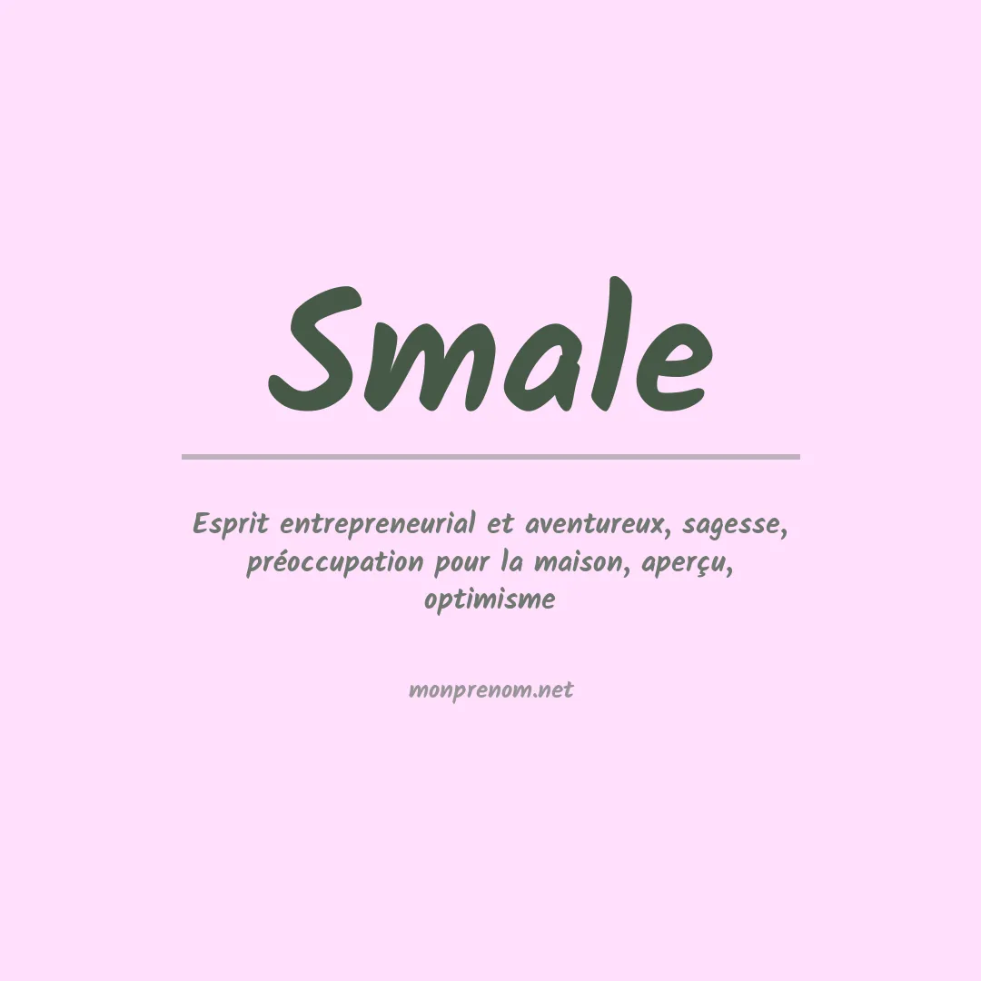 Prénom Smale