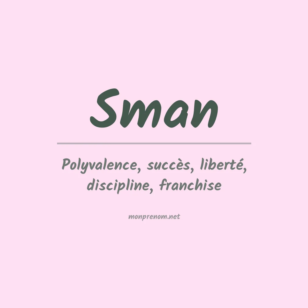 Signification du prénom Sman