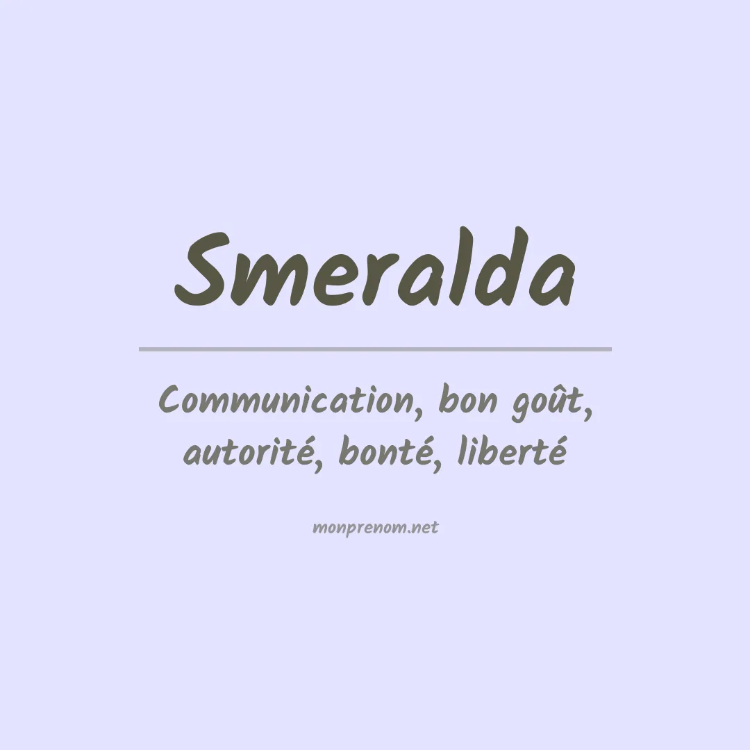 Signification du prénom Smeralda