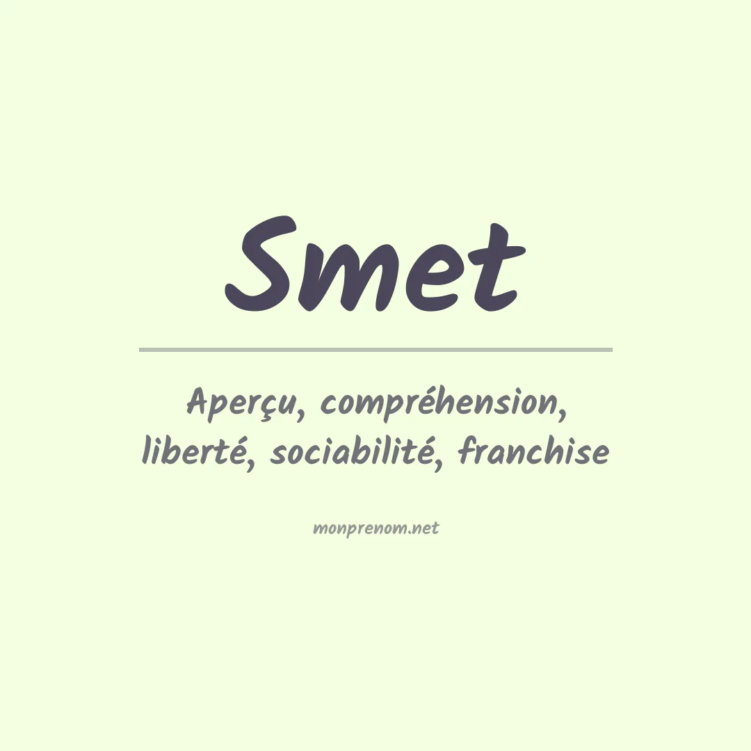 Prénom Smet
