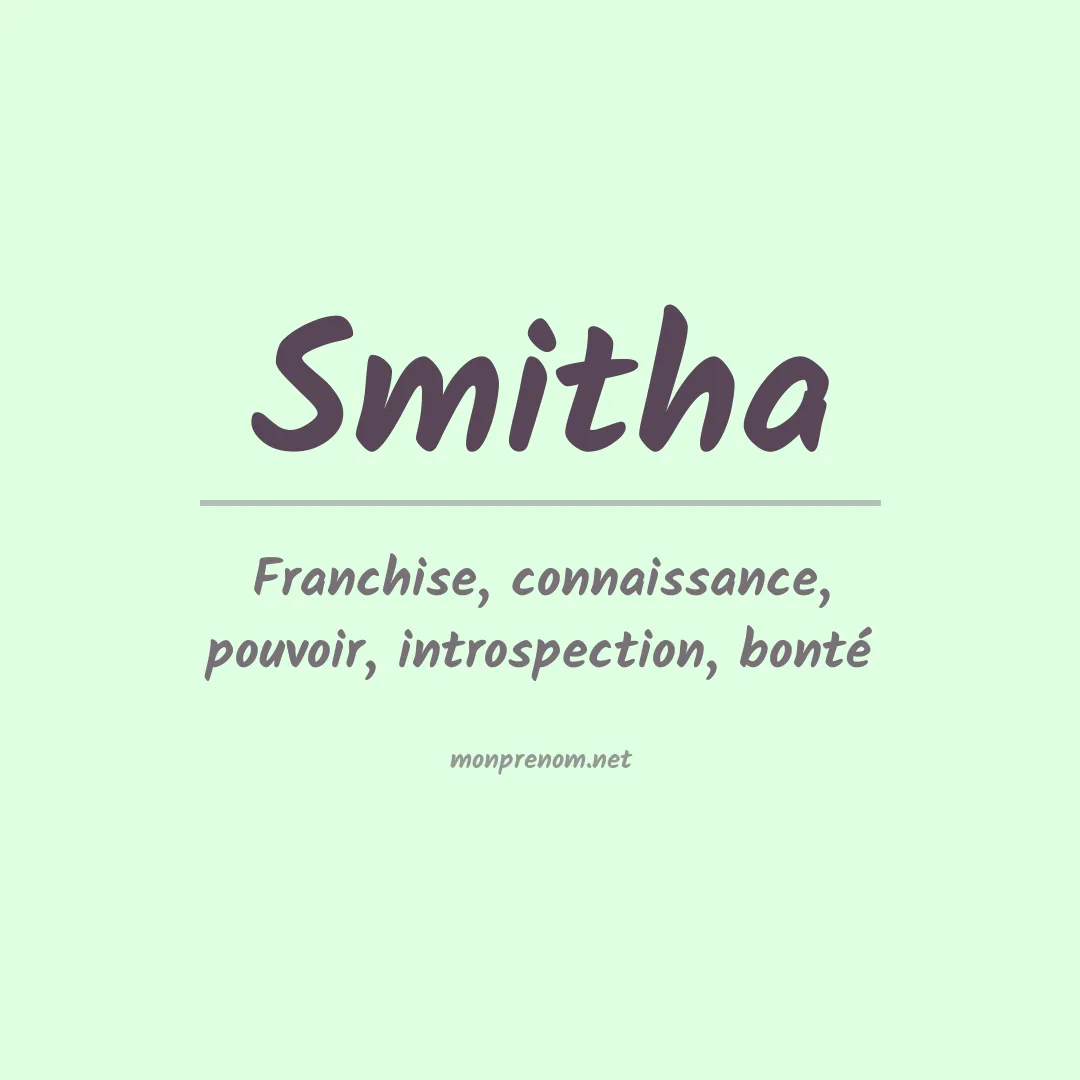 Prénom Smitha