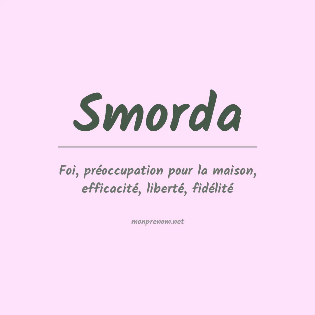 Signification du prénom Smorda