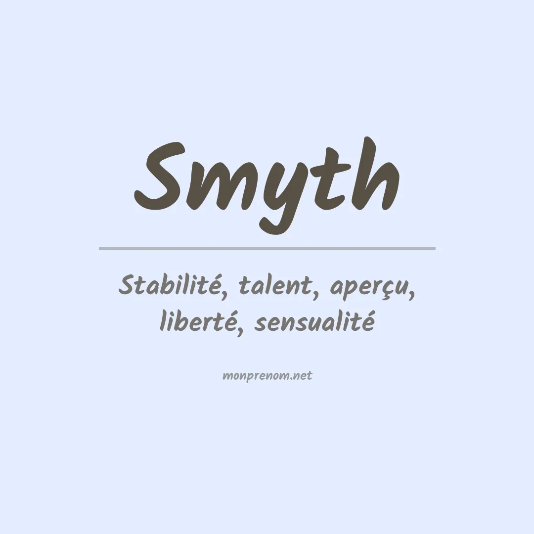Signification du prénom Smyth