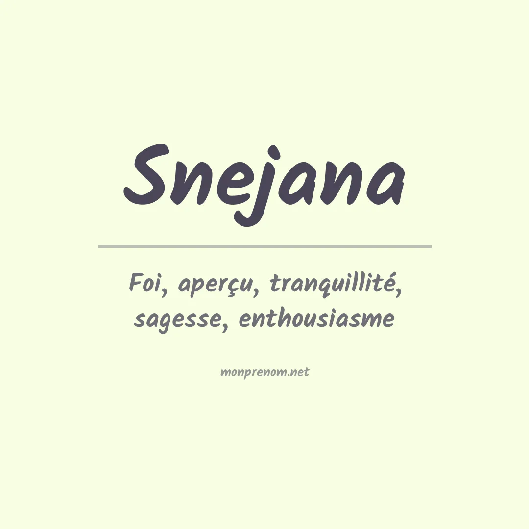 Prénom Snejana