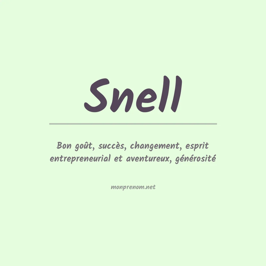 Prénom Snell