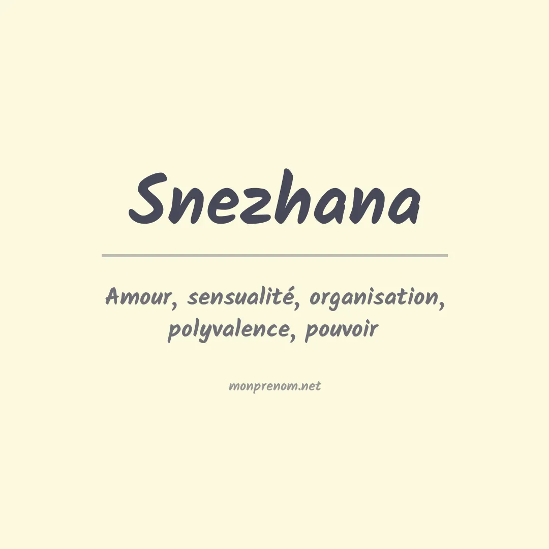 Prénom Snezhana