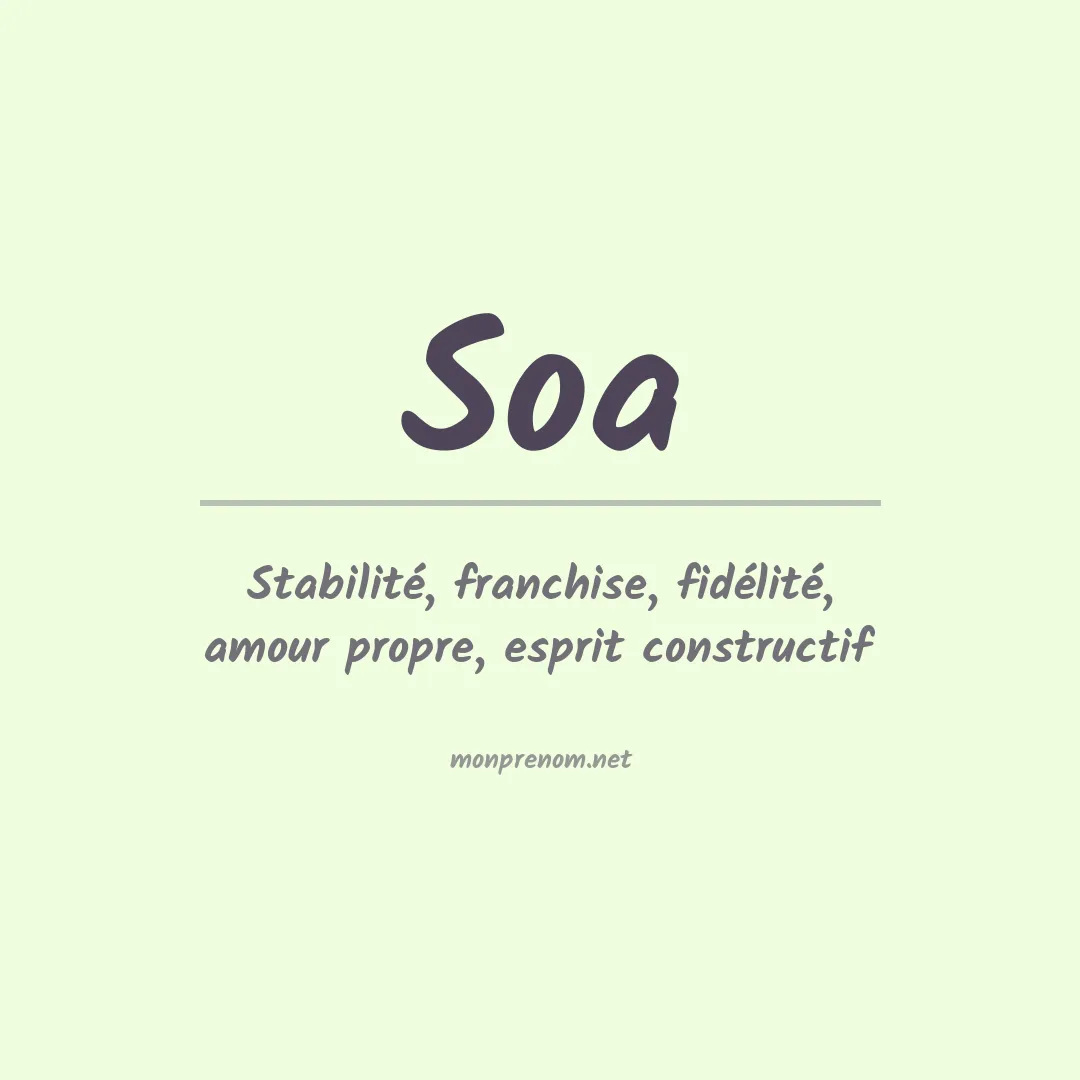 Prénom Soa