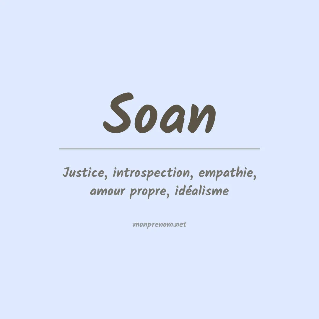 Prénom Soan