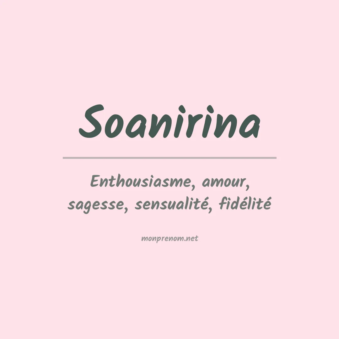Signification du prénom Soanirina