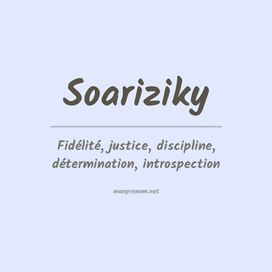Signification du prénom Soariziky