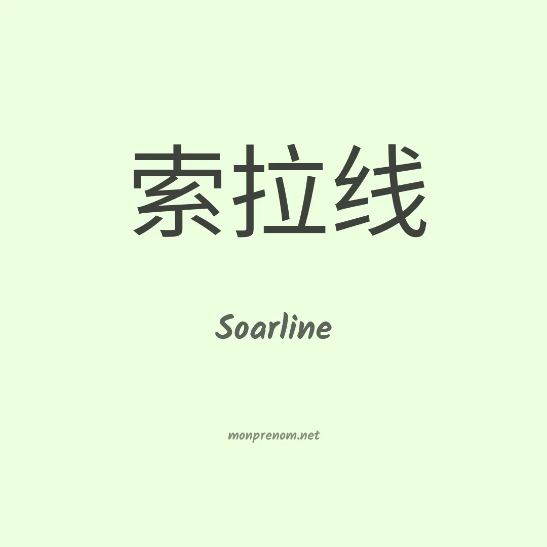 Soarline en chinois