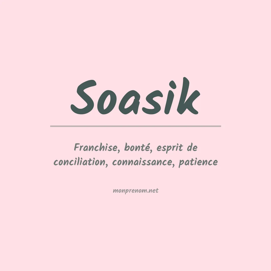 Signification du prénom Soasik