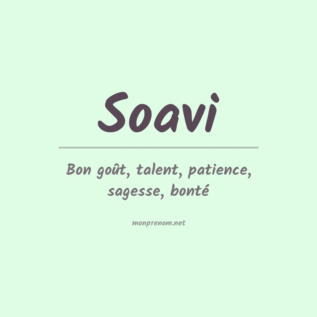 Signification du prénom Soavi