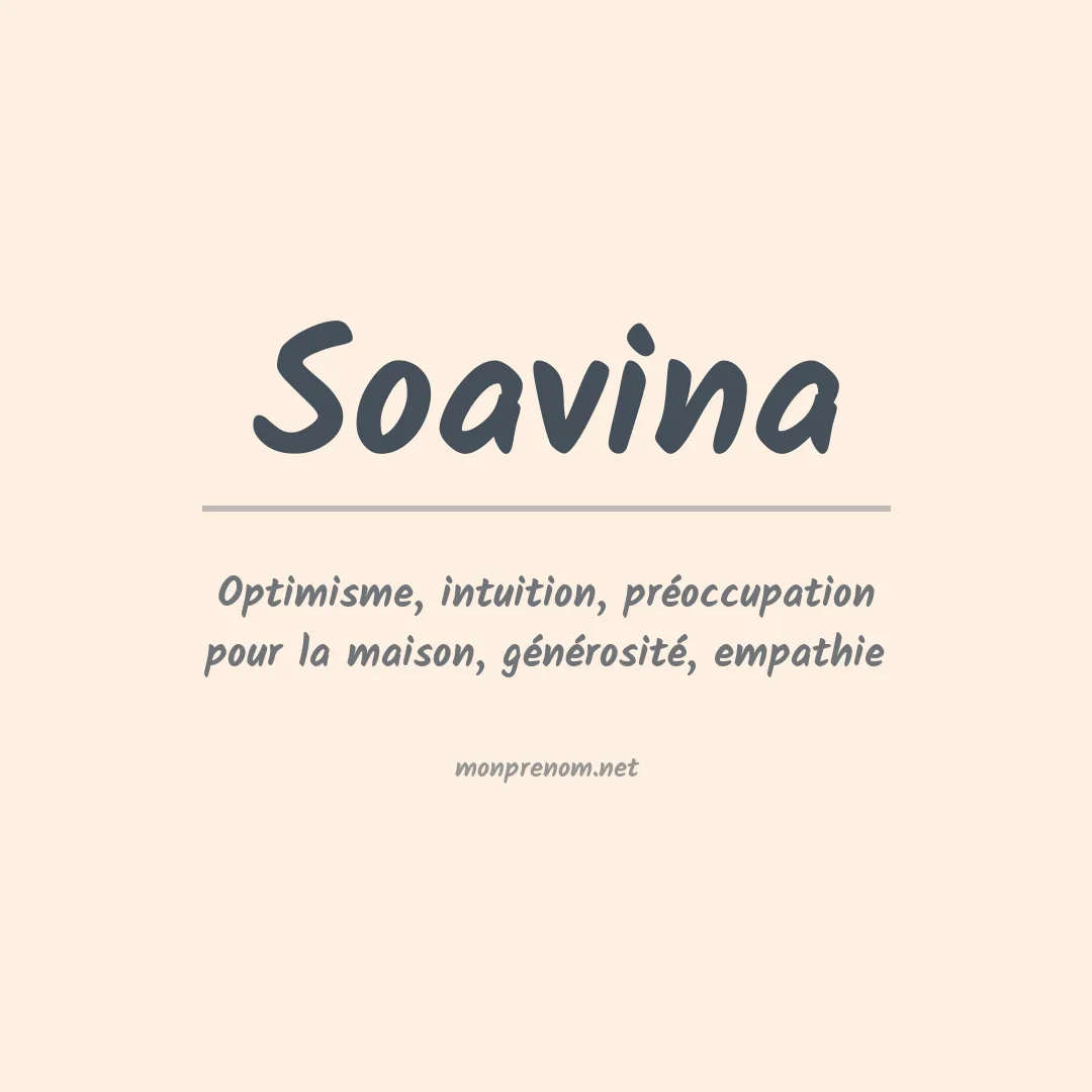 Signification du prénom Soavina
