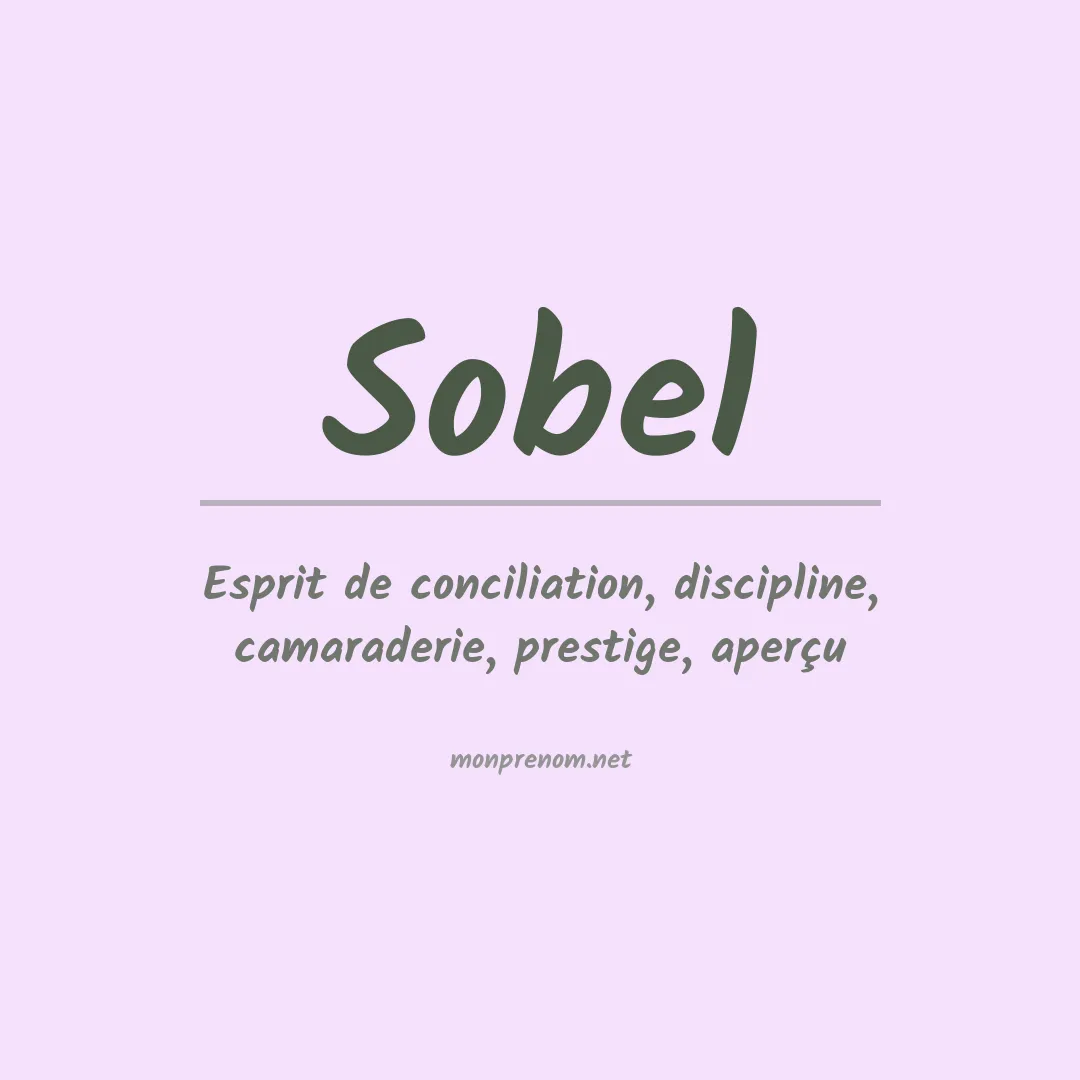 Prénom Sobel