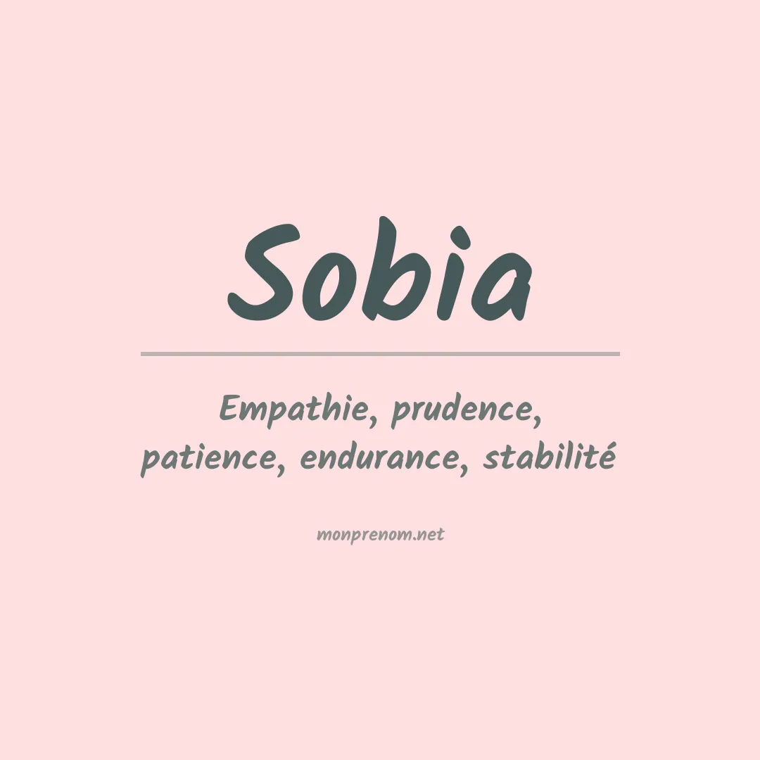 Signification du prénom Sobia