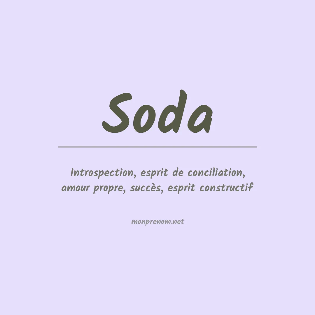 Prénom Soda