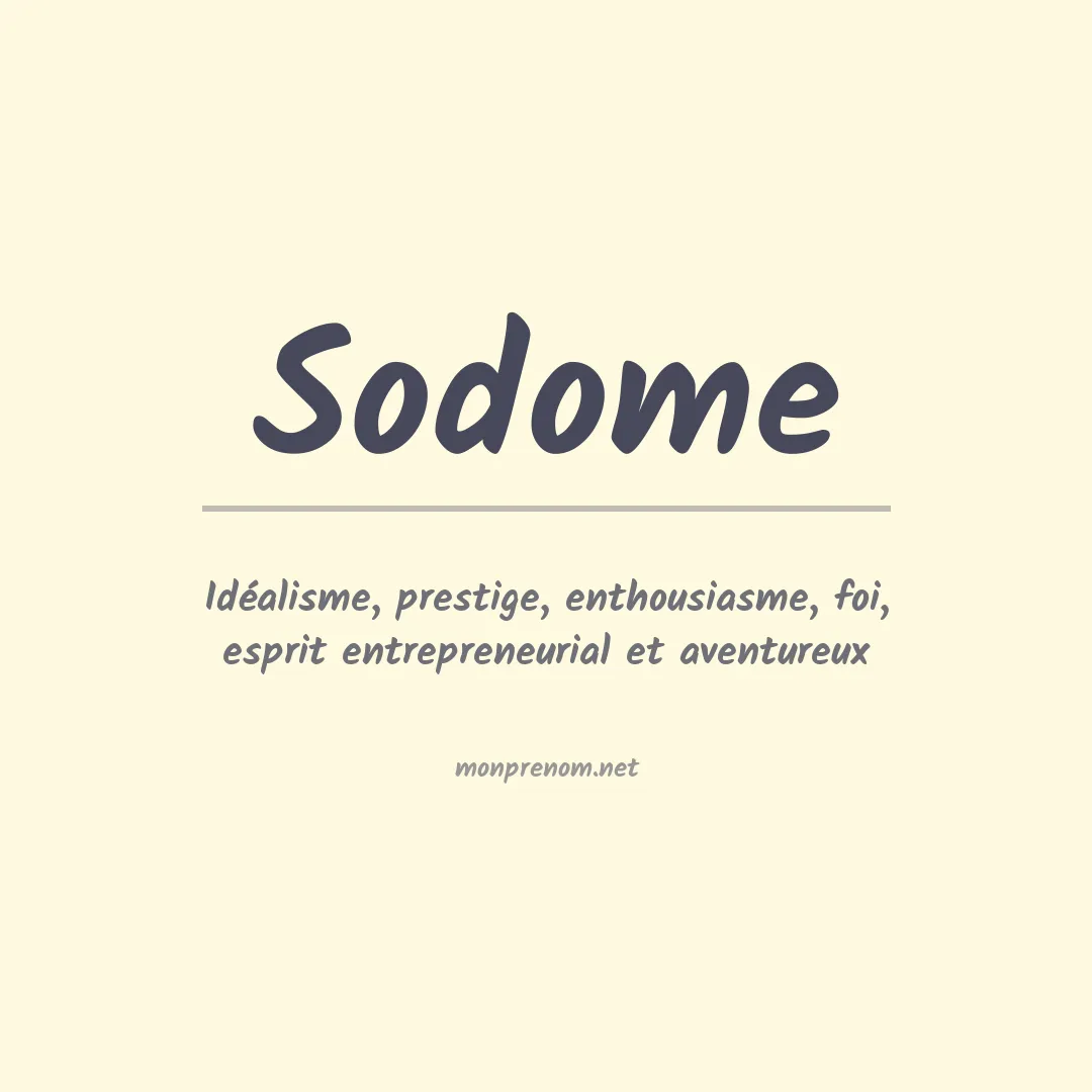 Signification du prénom Sodome