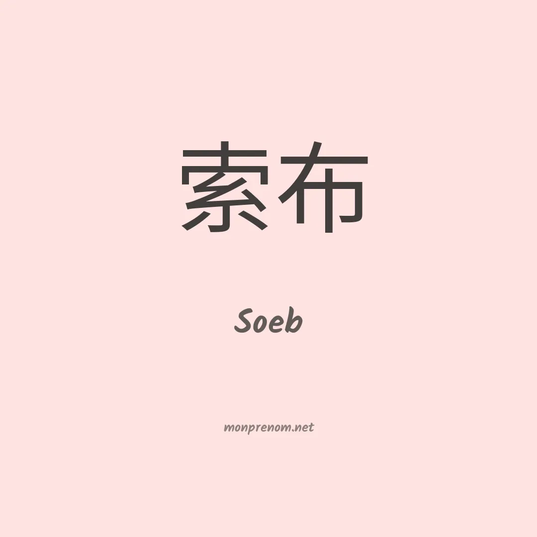 Soeb en chinois