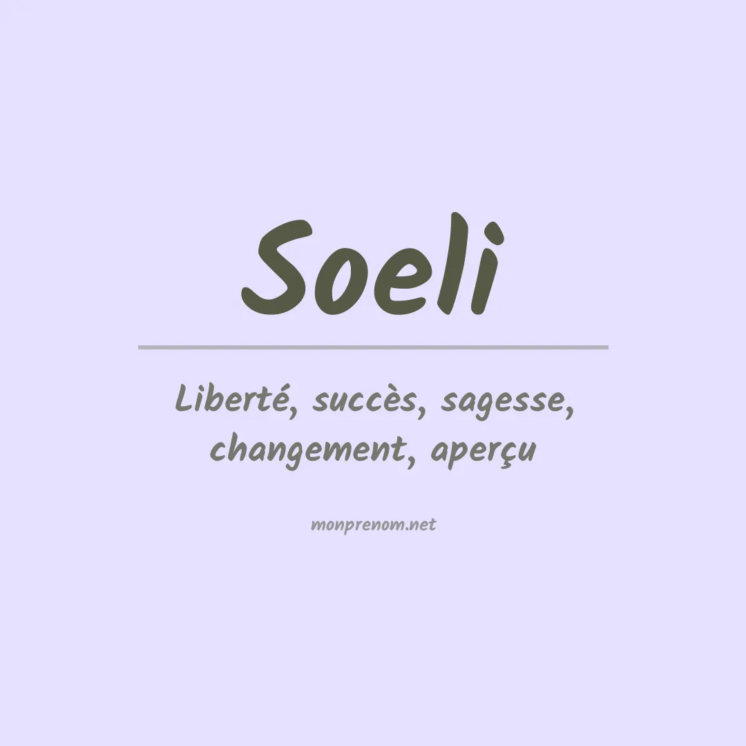Prénom Soeli