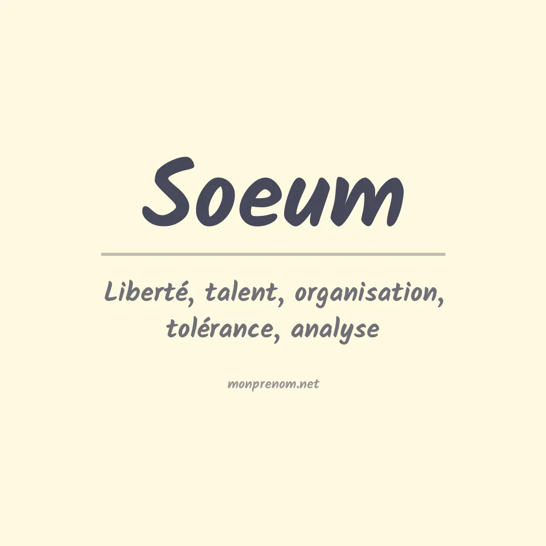 Signification du prénom Soeum