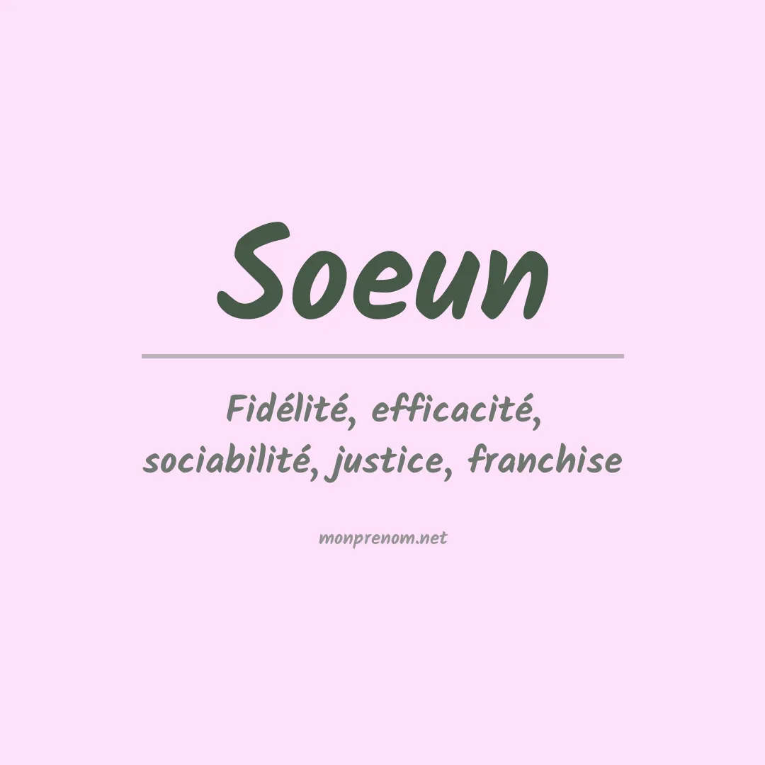 Signification du prénom Soeun