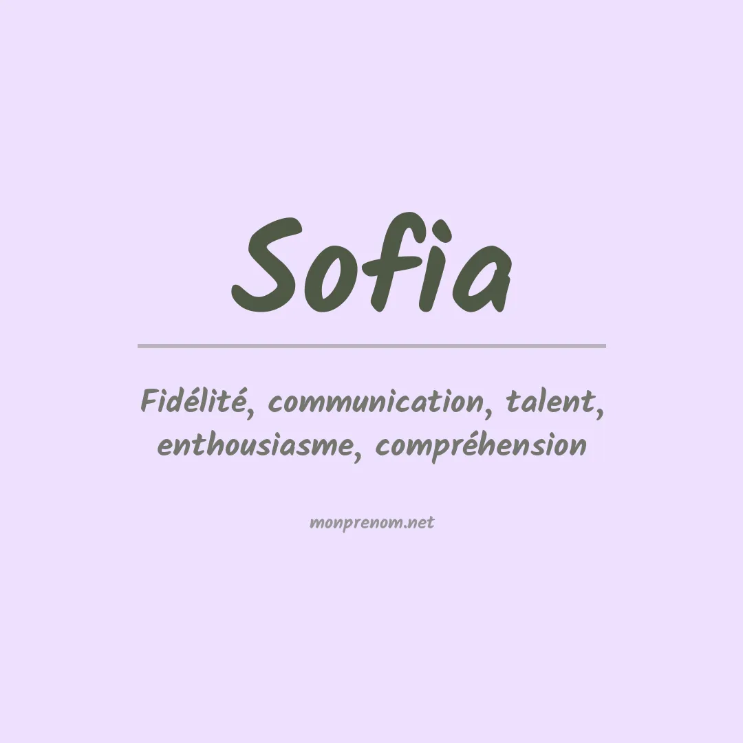 Prénom Sofia