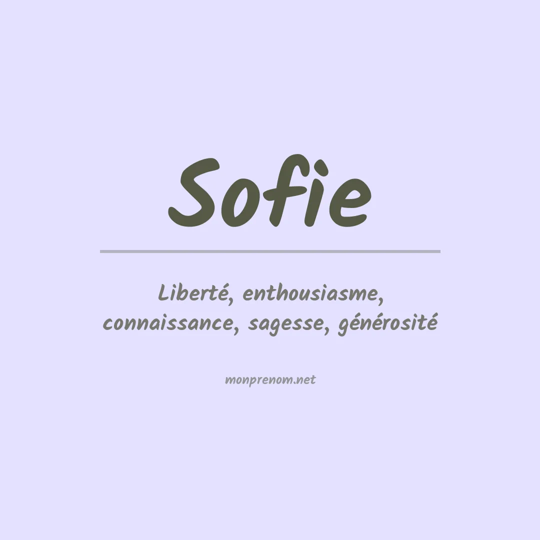 Prénom Sofie