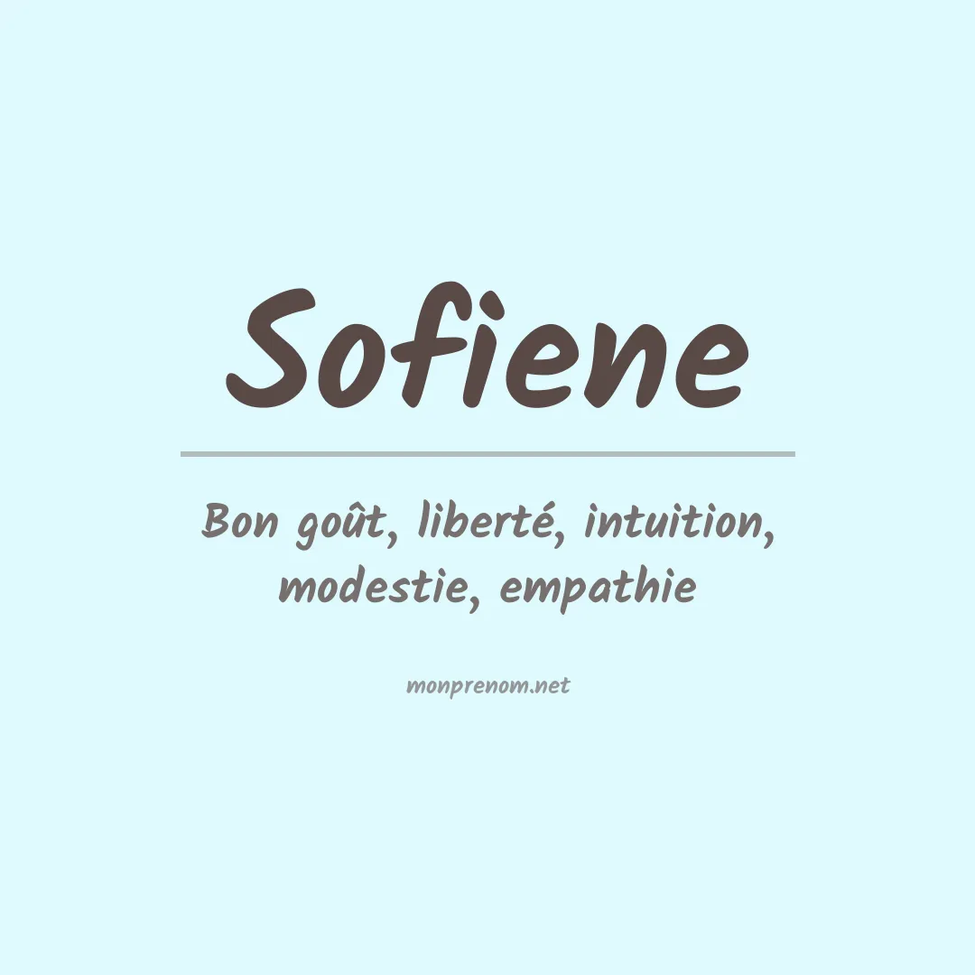 Signification du prénom Sofiene