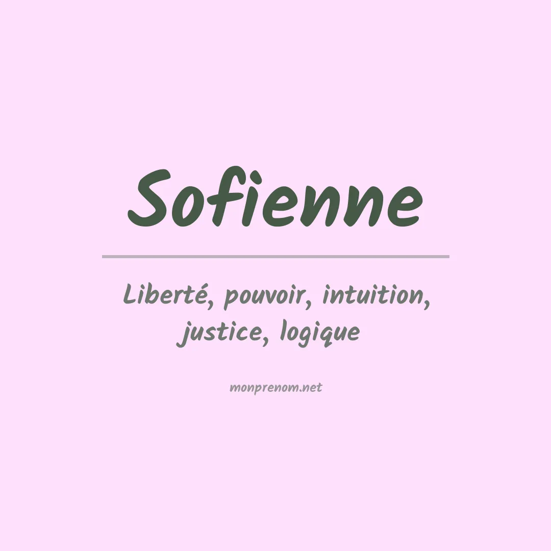 Signification du prénom Sofienne