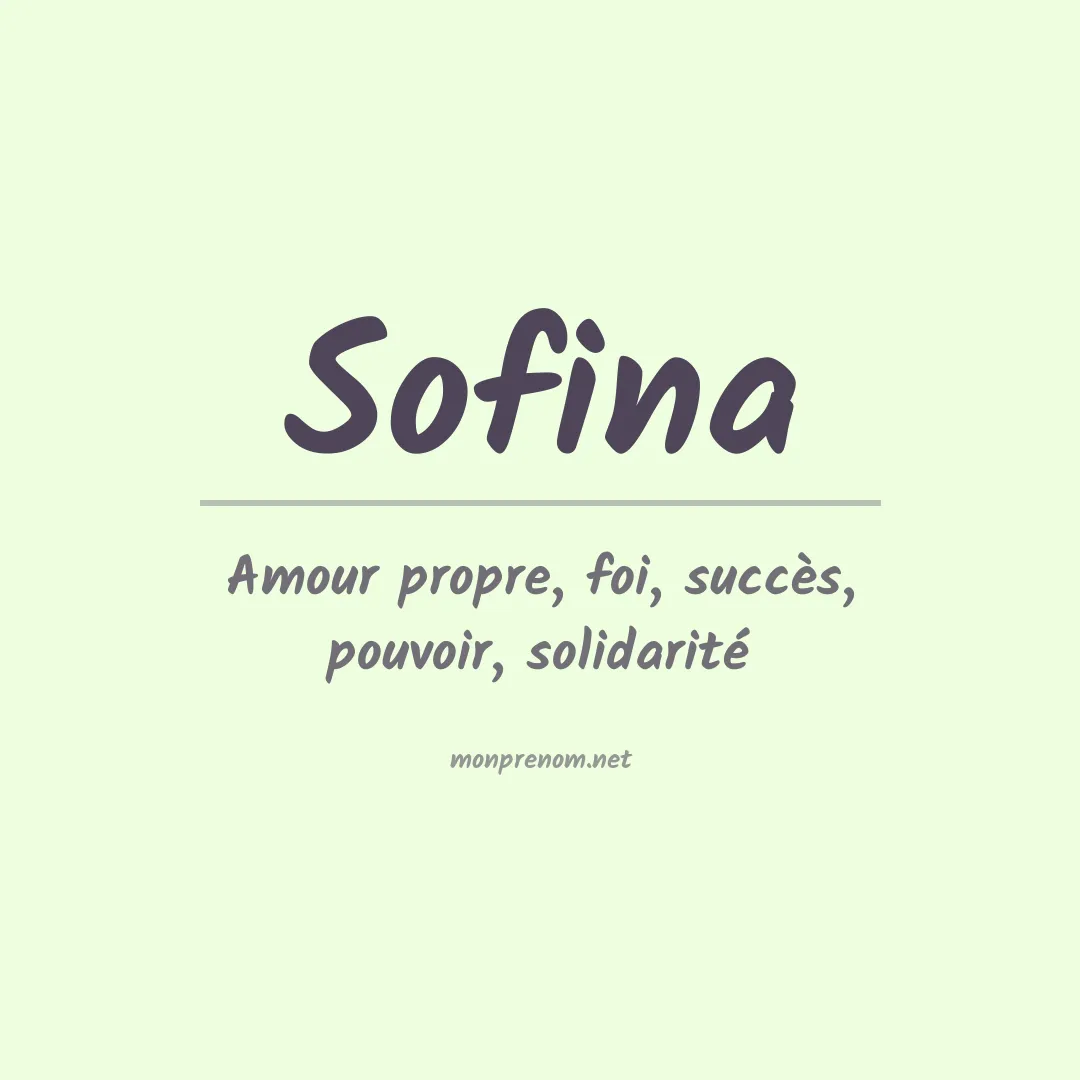 Signification du prénom Sofina