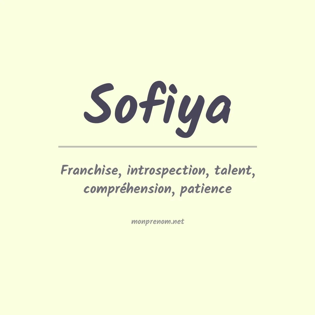 Prénom Sofiya