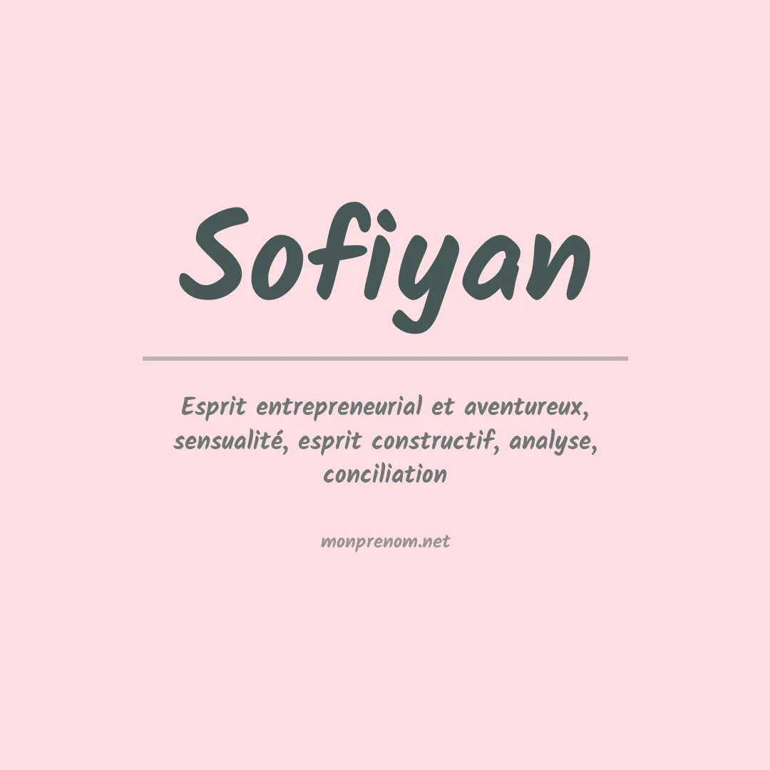 Signification du prénom Sofiyan
