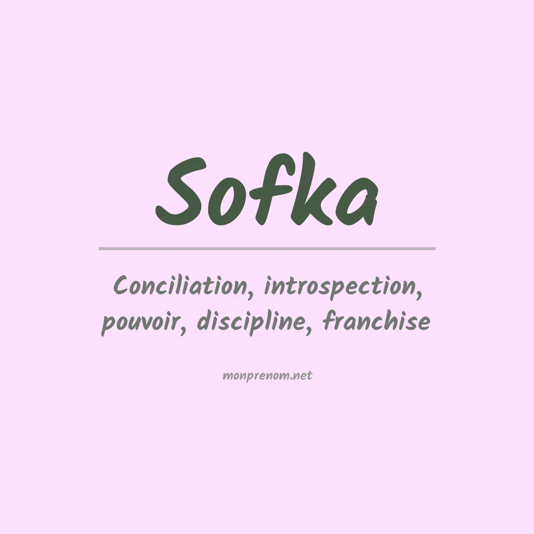 Prénom Sofka