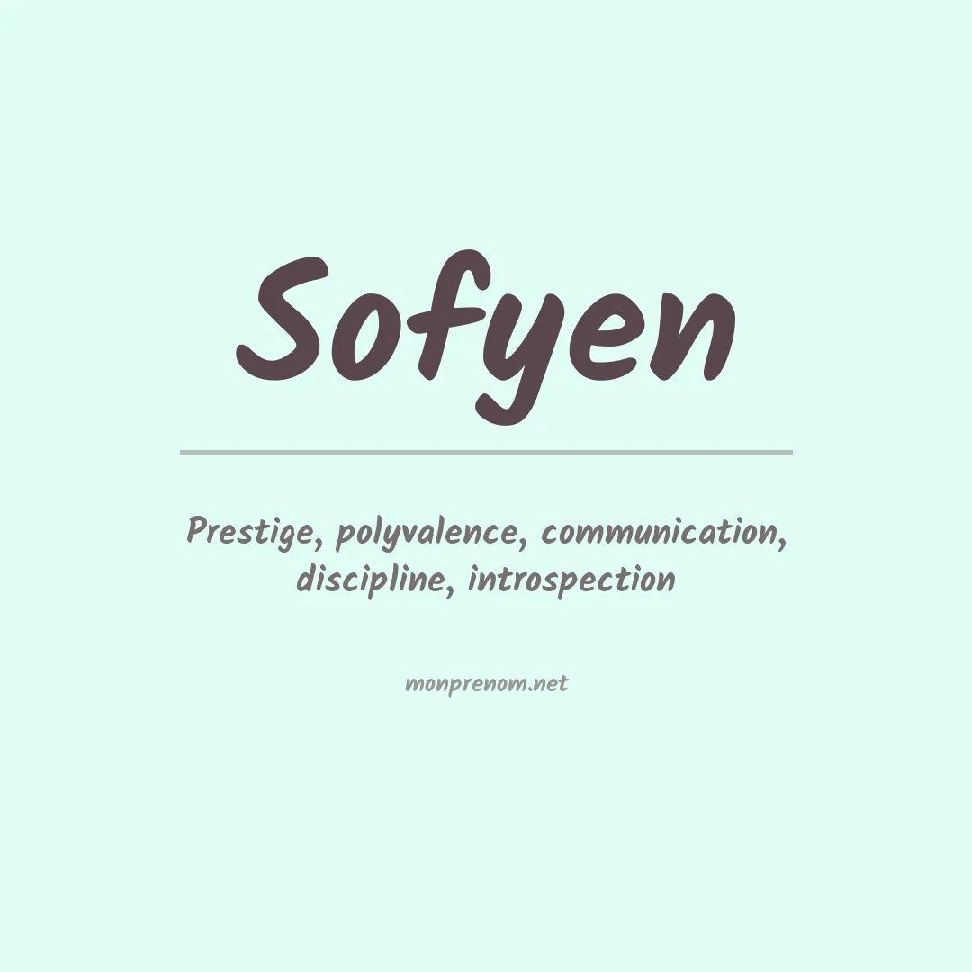 Prénom Sofyen